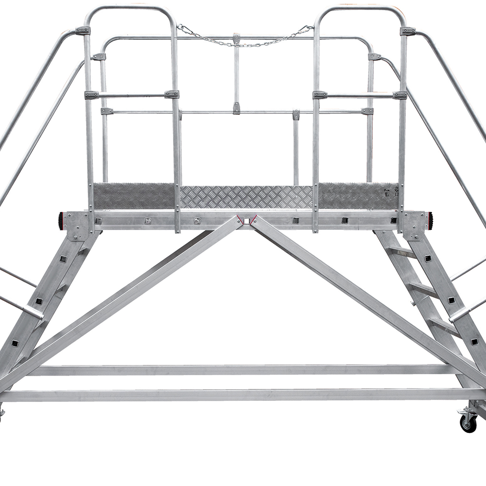 Передвижная двухсторонняя лестница-подмости NV 5522