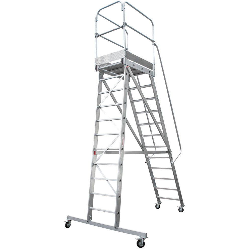Лестница-стремянка разборная на колёсах с площадкой ВС-3,0 NV 8000068