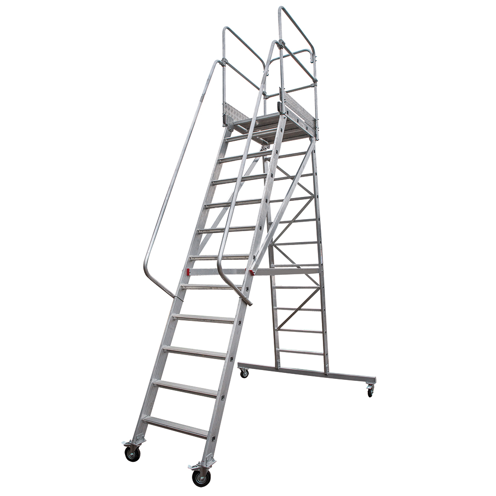 Лестница-стремянка разборная на колёсах с площадкой ВС-3,0 NV 8000068