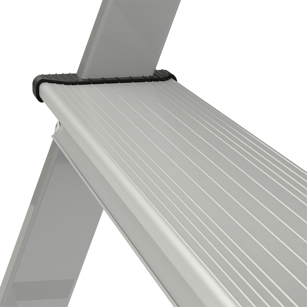 Стальная стремянка с алюминиевыми ступенями 80 мм NV 1135