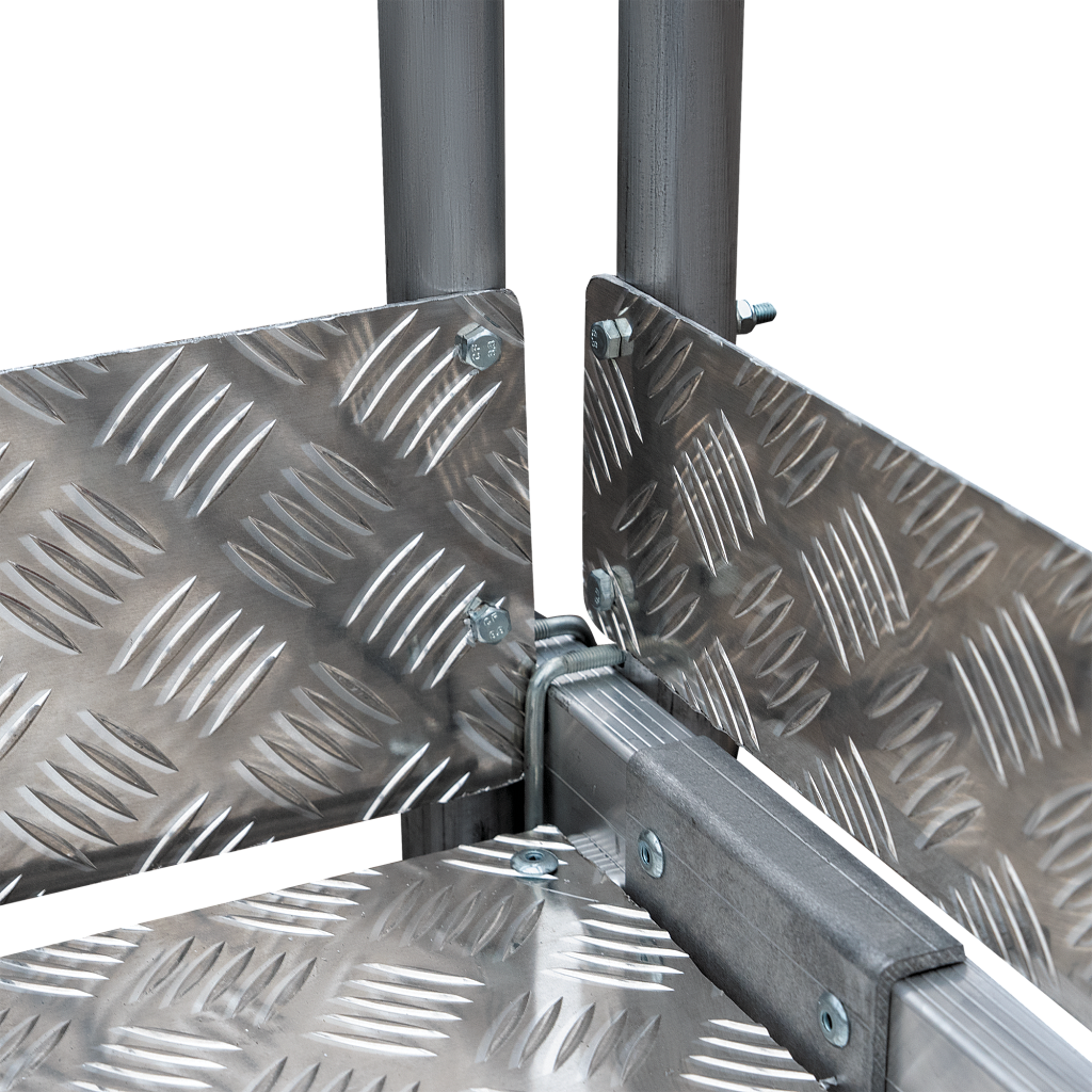 Стремянка алюминиевая с платформой передвижная NV 8000053