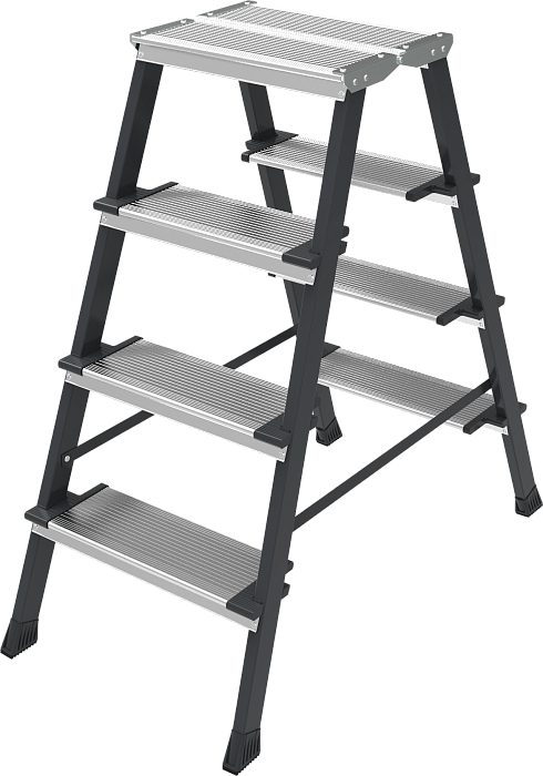 Стальная стремянка с алюминиевыми ступенями 130 мм NV 2147