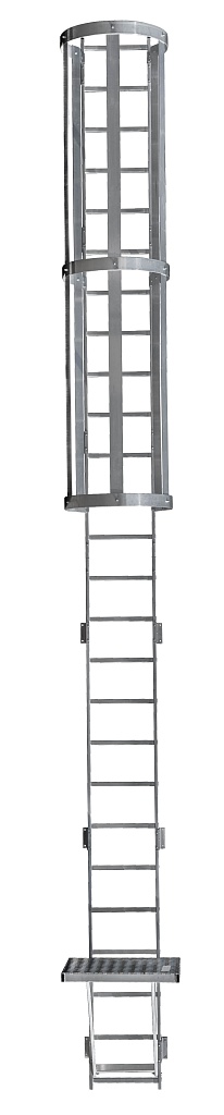 Лестница стационарная с дугой безопасности
