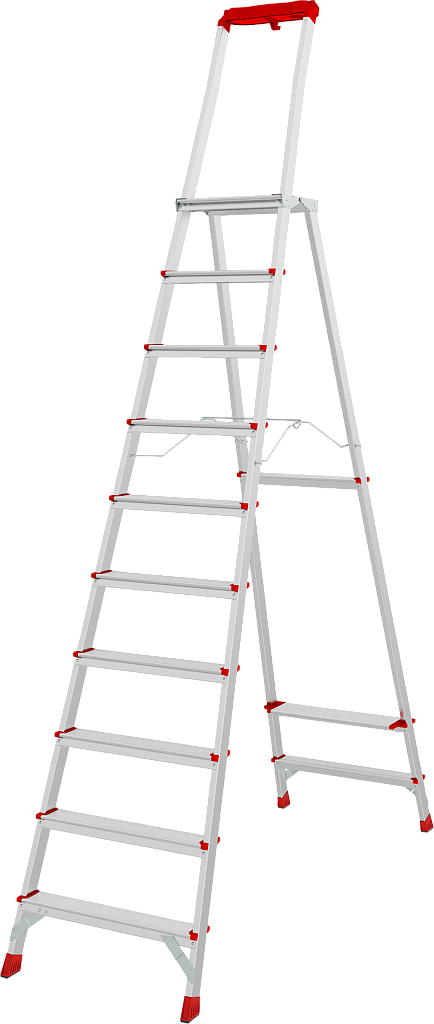 Стремянка с органайзером и ступенями 80 мм NV 3135