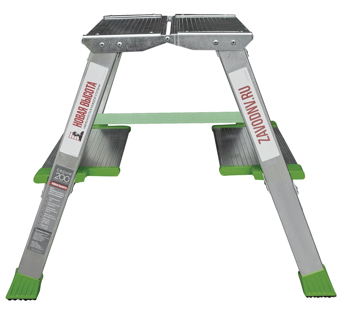 Алюминиевая стремянка с ступенями глубиной 130 мм NV 2127