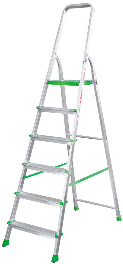 Алюминиевая стремянка со ступенями 80 мм NV 2110