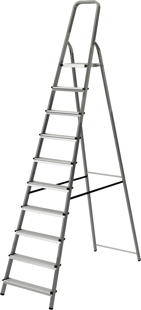 Стальная стремянка с алюминиевыми ступенями 80 мм NV 1130