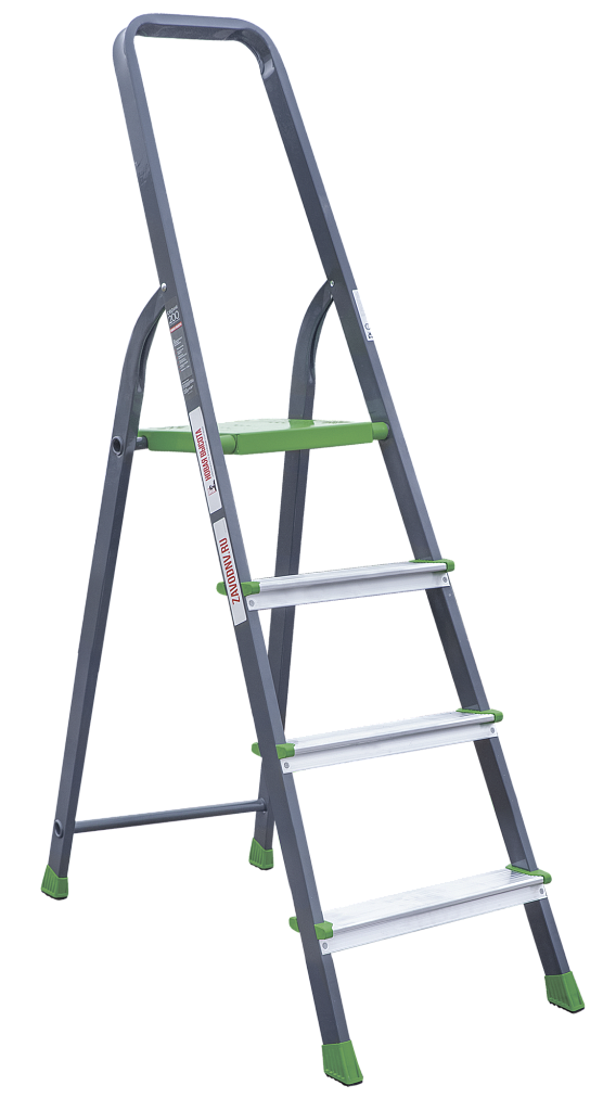 Стальная стремянка с алюминиевыми ступенями 80 мм NV 2130