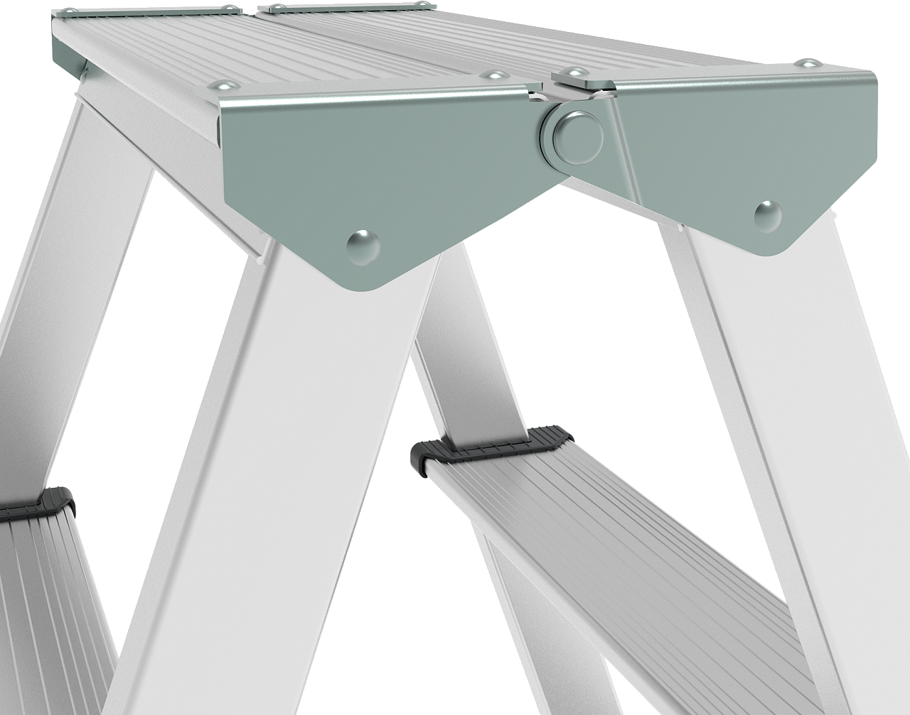 Алюминиевая стремянка, ступени 80 мм NV 1120