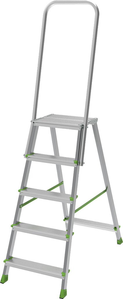 Стремянка стальная с алюминиевыми ступенями 80 мм NV 2136