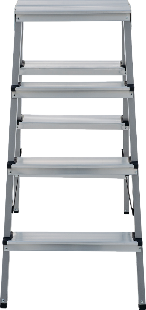 Стальная стремянка с алюминиевыми ступенями 80 мм NV 1140