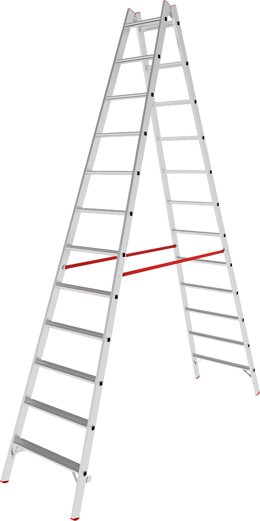 Алюминиевая стремянка со ступенями 80 мм NV 5120