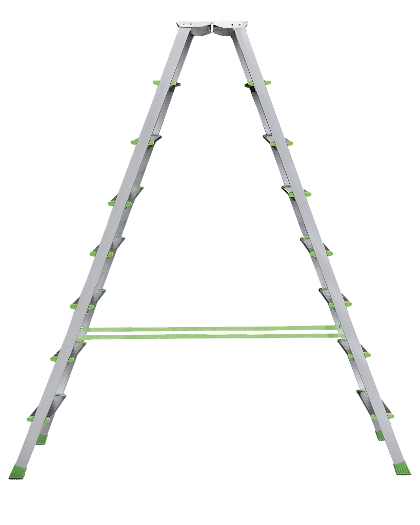 Стальная стремянка с алюминиевыми ступенями 80 мм NV 2140