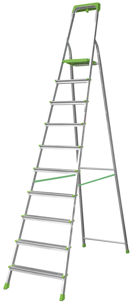 Алюминиевая стремянка с органайзером и ст. 80 мм NV 2115