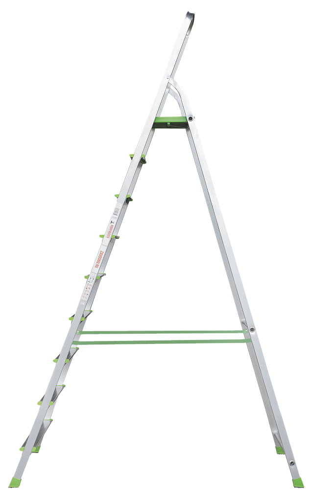 Алюминиевая стремянка со ступенями 80 мм NV 2110