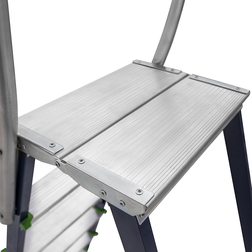 Стремянка стальная с алюминиевыми ступенями 80 мм NV 2136