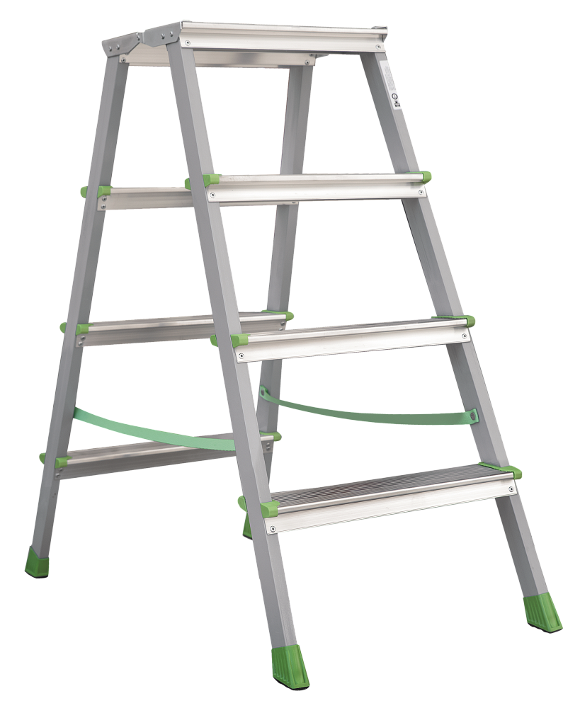 Стальная стремянка с алюминиевыми ступенями 80 мм NV 2140