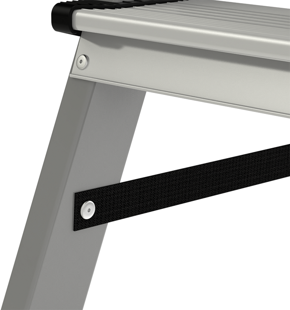 Стальная стремянка с алюминиевыми ступенями 80 мм NV 1135