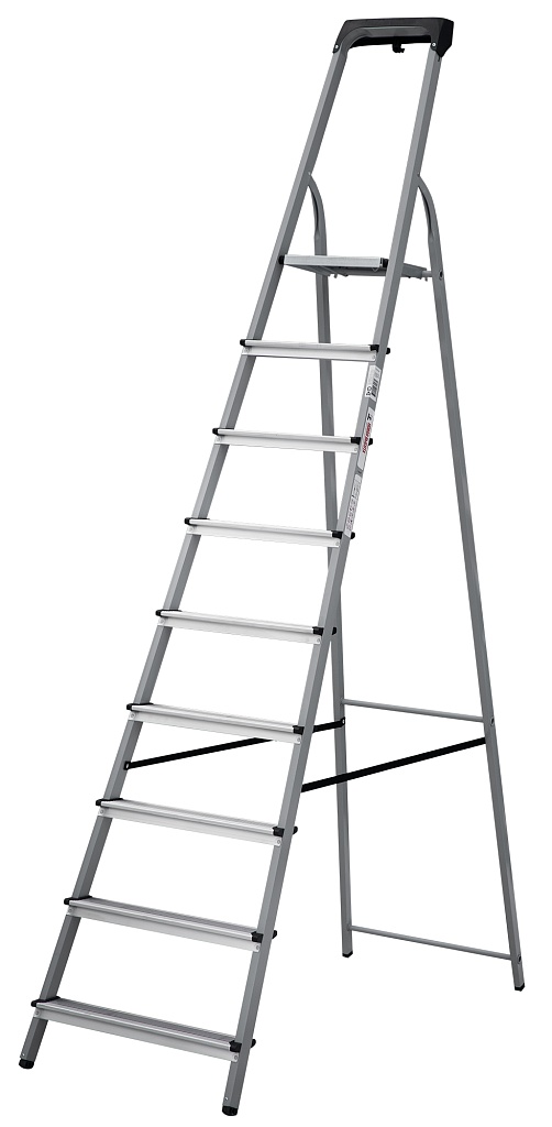 Стальная стремянка с алюминиевыми ступенями 80 мм NV 1135