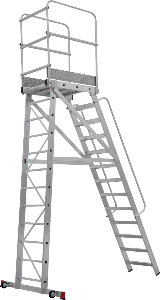 Лестница-подмости с платформой передвижная неразборная NV 8000026