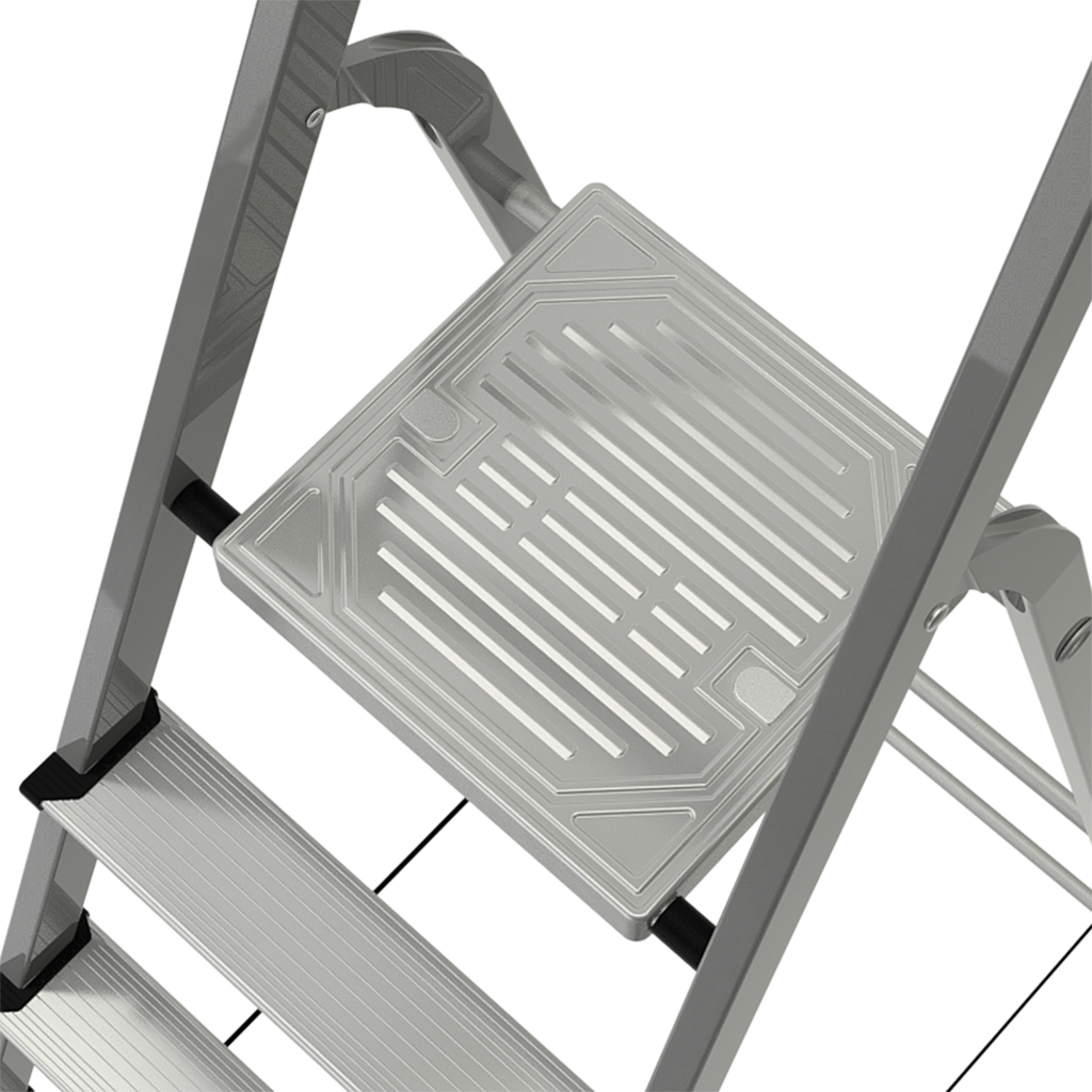 Стальная стремянка с алюминиевыми ступенями 80 мм NV 1135