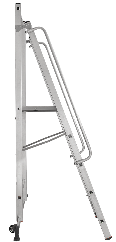 Передвижная лестница-стремянка с платформой NV 1540