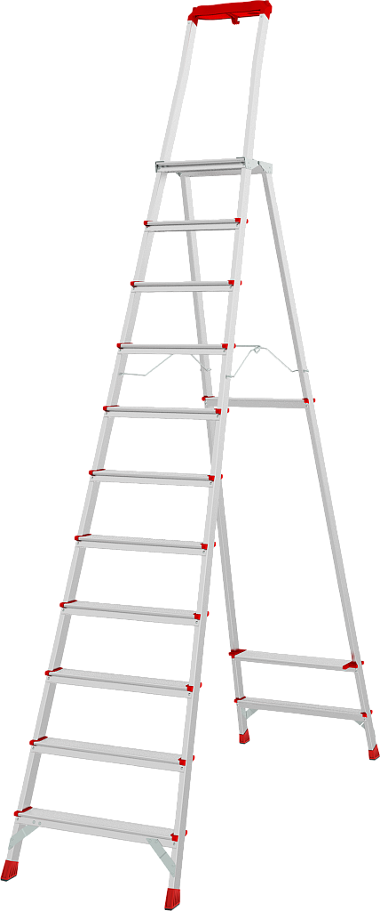 Стремянка с органайзером и ступенями 80 мм NV 3135