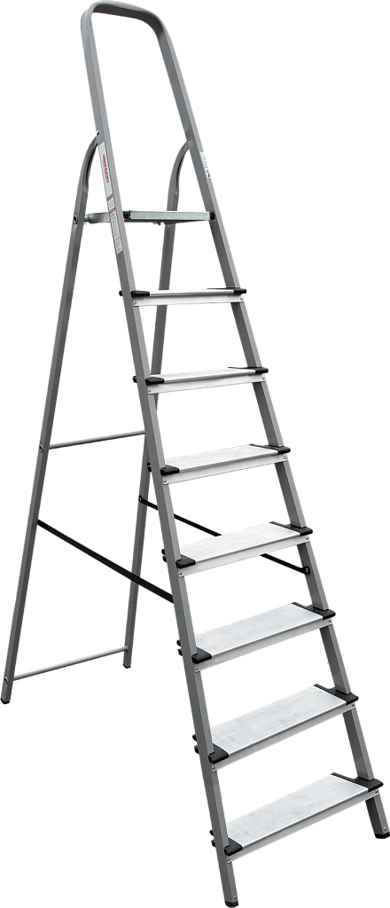 Стальная стремянка с алюминиевыми ступенями 130 мм NV 1137