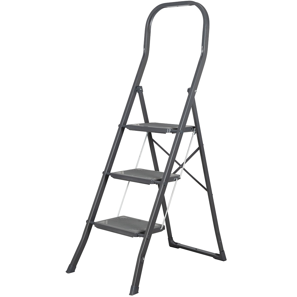 Стремянка стальная Надёжа 1159, ступени с накладками 300х200 мм, дуга 600 мм