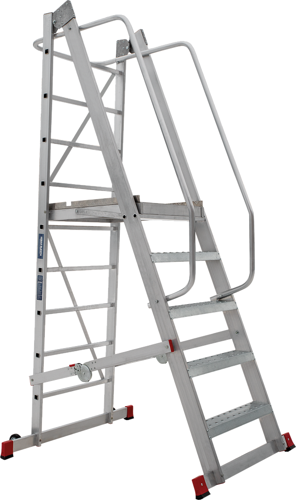 Лестница передвижная складная с площадкой NV 8000034