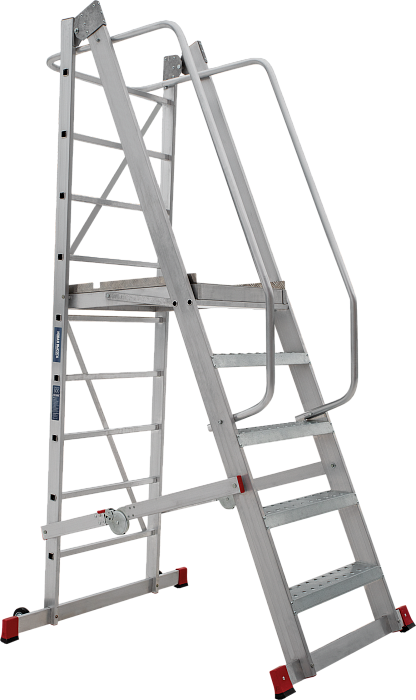 Лестница передвижная складная с площадкой NV 8000034