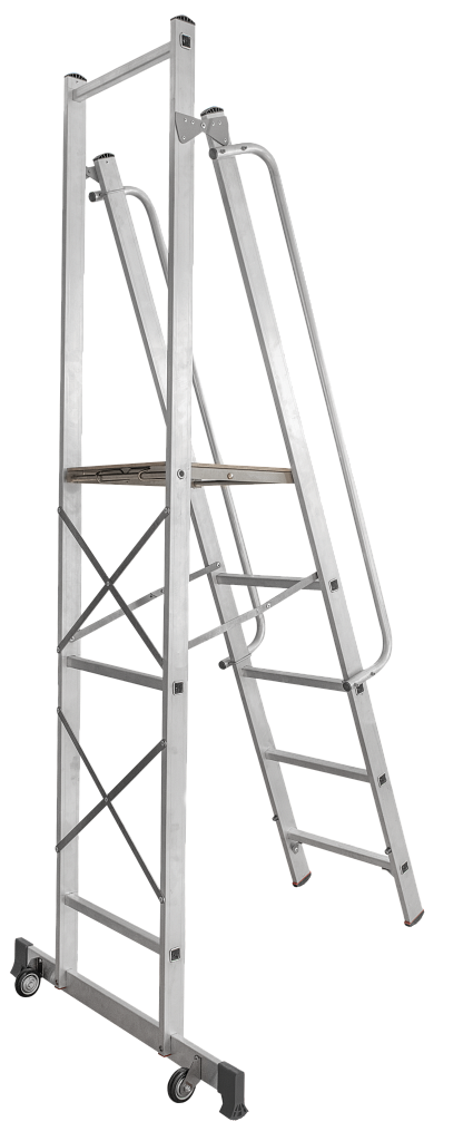 Передвижная лестница-стремянка с платформой NV 1540