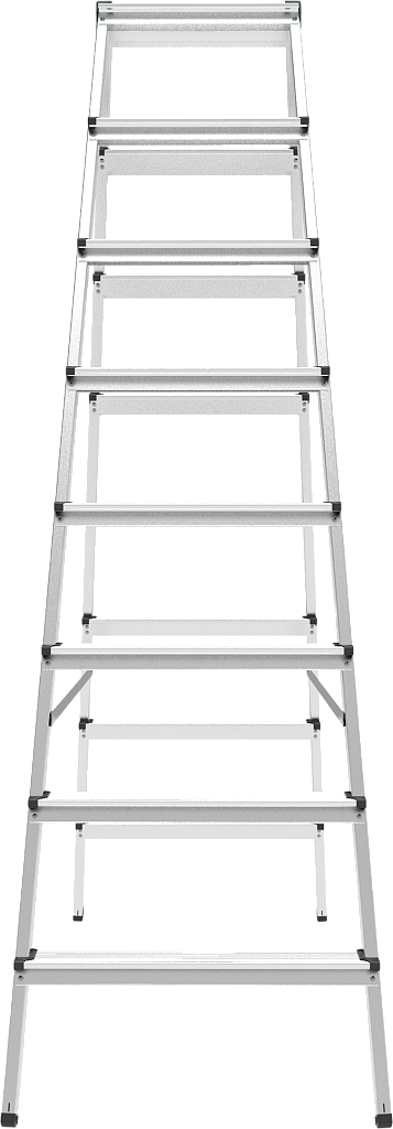 Алюминиевая стремянка, ступени 80 мм NV 1120