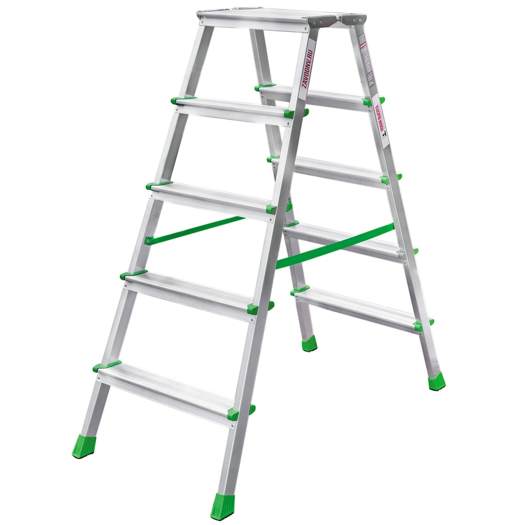 Стремянка алюминиевая со ступенями 80 мм NV 2120