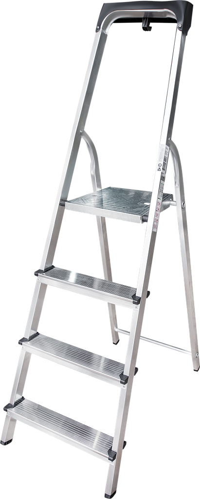 Алюминиевая стремянка с органайзером, ступени 80 мм NV 1115