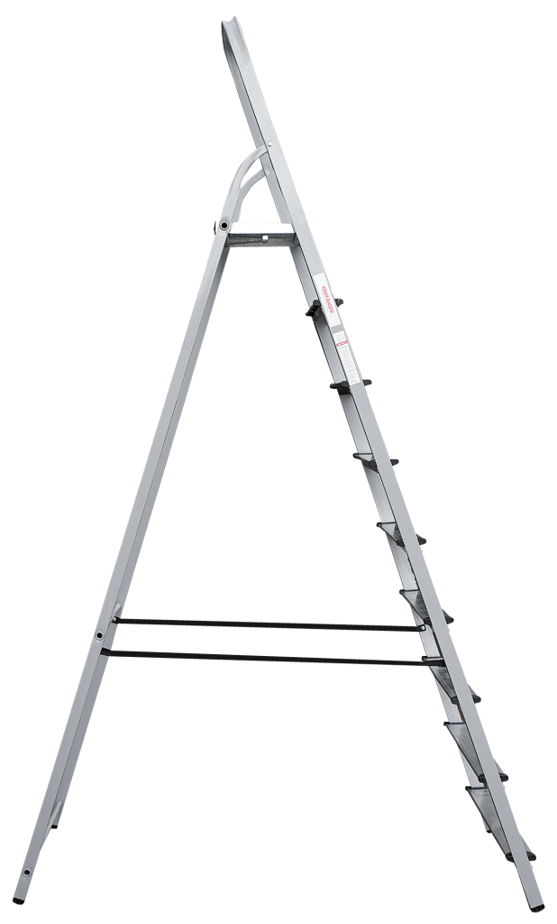 Стальная стремянка с алюминиевыми ступенями 80 мм NV 1130