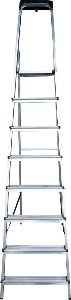 Алюминиевая стремянка с органайзером, ступени 80 мм NV 1115