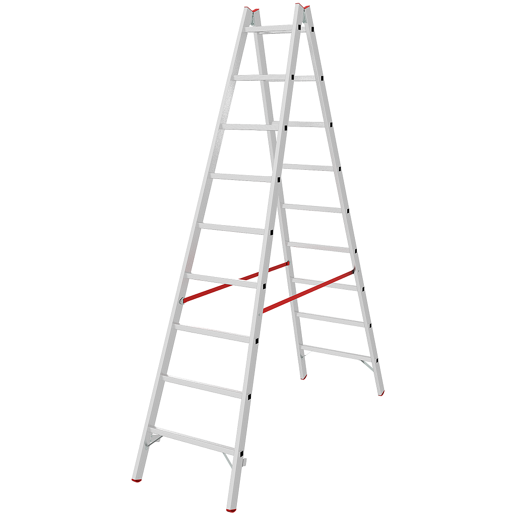 Алюминиевая стремянка со ступенями 30 мм NV 5123