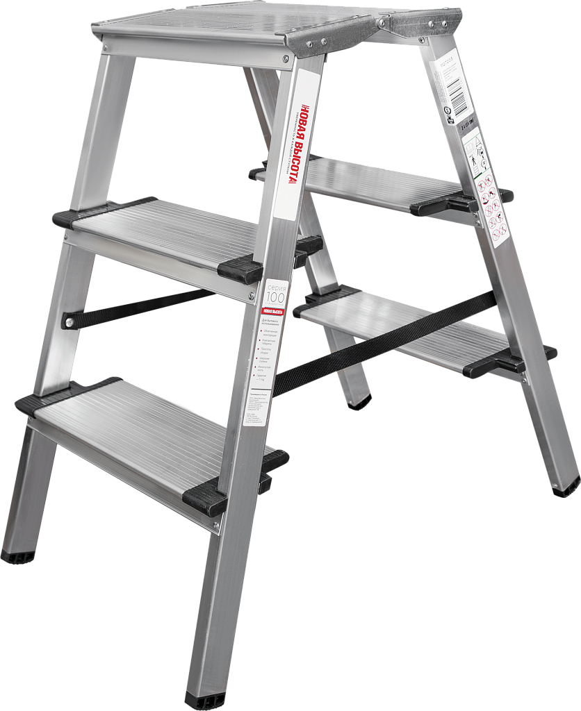 Алюминиевая стремянка, ступени 130 мм NV 1127