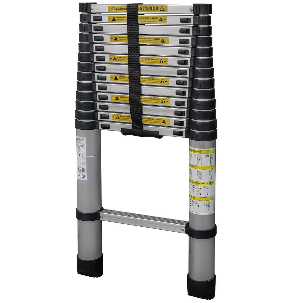 Лестница алюминиевая телескопическая приставная 2211ТЛ