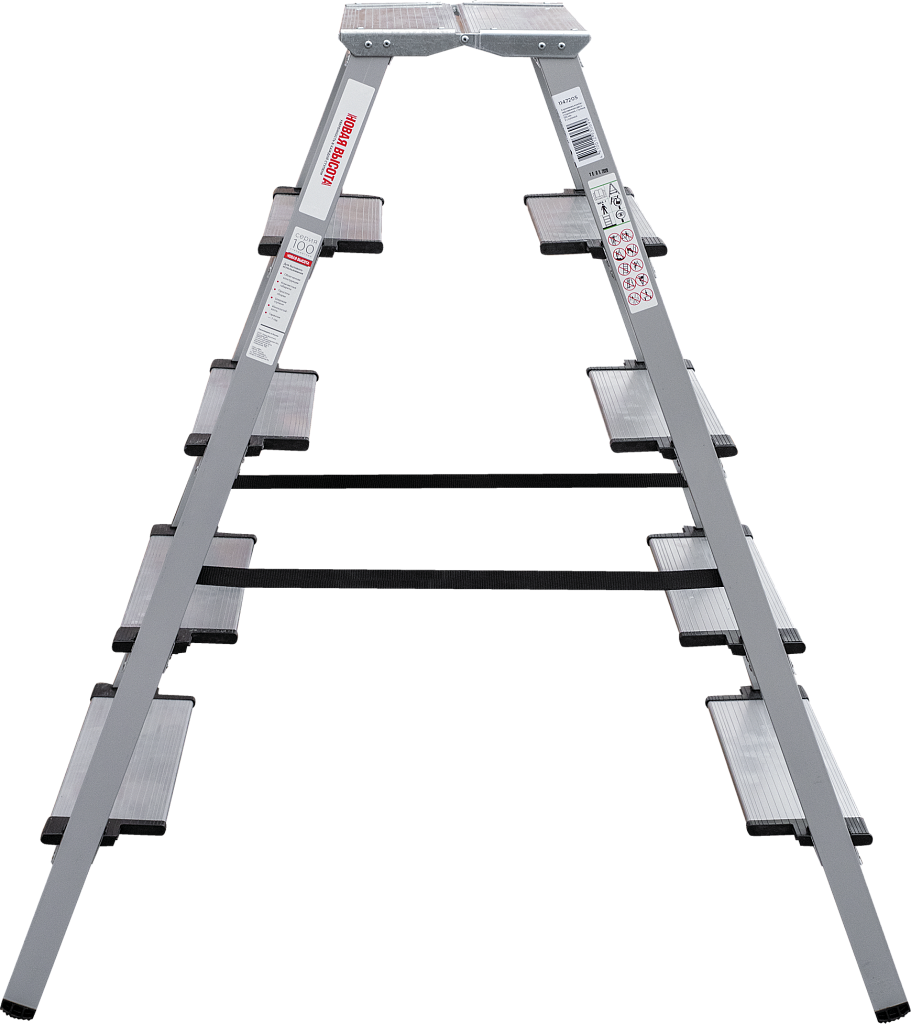 Стальная стремянка с алюминиевыми ступенями 130 мм NV 1147