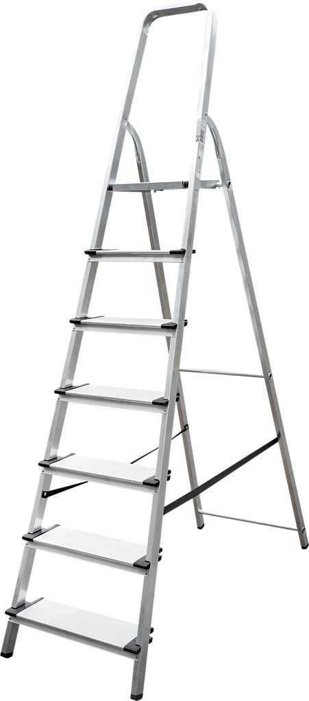 Алюминиевая стремянка со ступенями 130 мм NV 1117