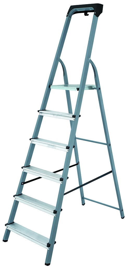 Стальная стремянка с алюминиевыми ступенями 80 мм NV 1135