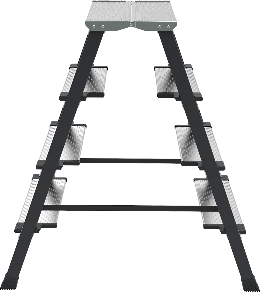 Стальная стремянка с алюминиевыми ступенями 130 мм NV 2147