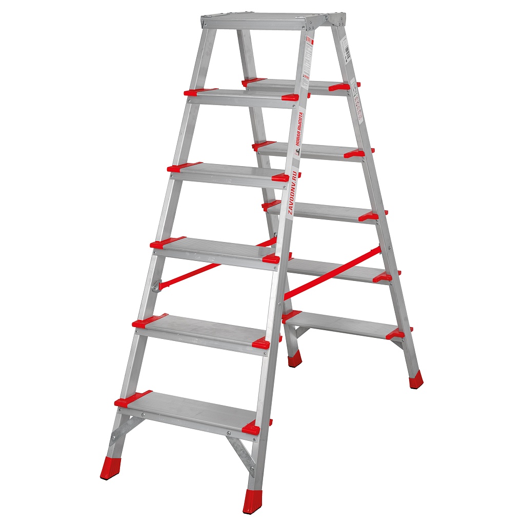 Алюминиевая стремянка со ступенями 130 мм NV 3127