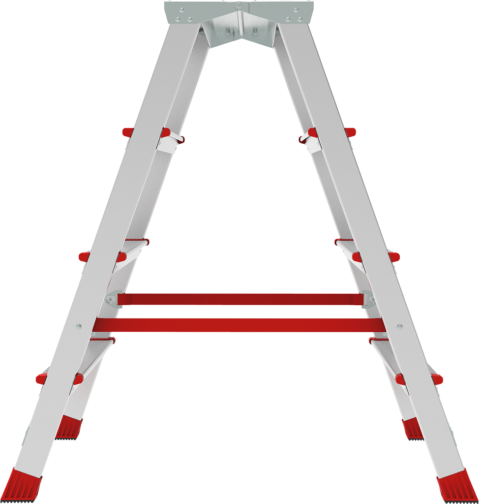 Стремянка с большой площадкой и ступенями 80 мм NV 3121