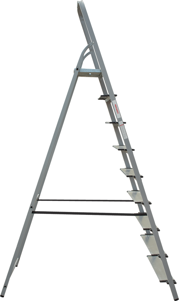 Стальная стремянка с алюминиевыми ступенями 130 мм NV 1137