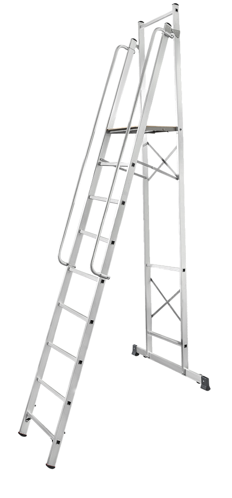 Передвижная лестница-стремянка с платформой NV 1540