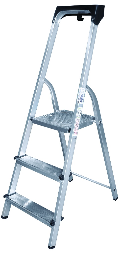 Алюминиевая стремянка с органайзером, ступени 80 мм NV 1115