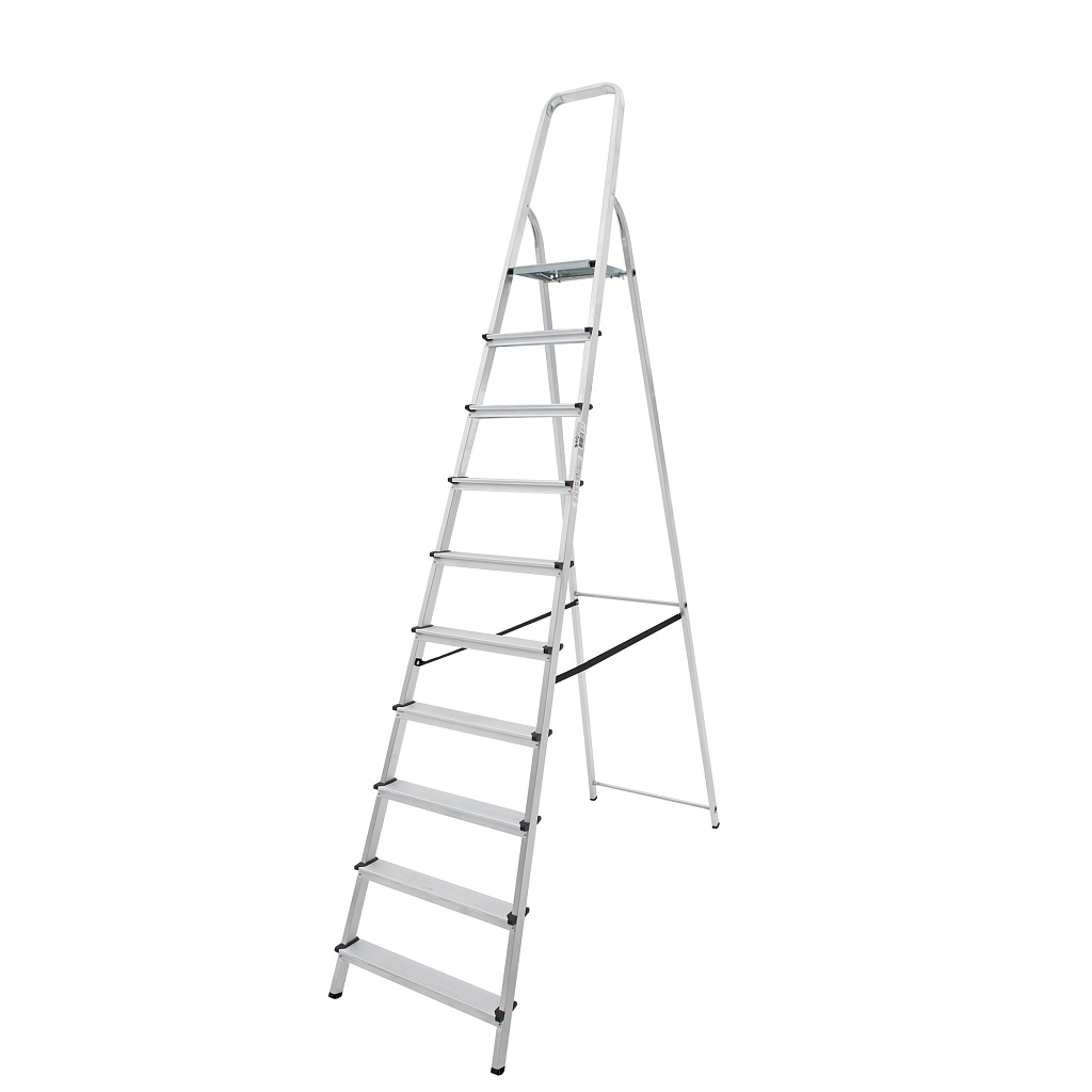 Алюминиевая стремянка со ступенями 80 мм NV 1110